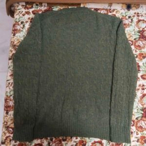 Green Cable Knit Sweater