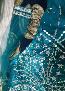 Teal Embellished Ethnic Gown only worn one time