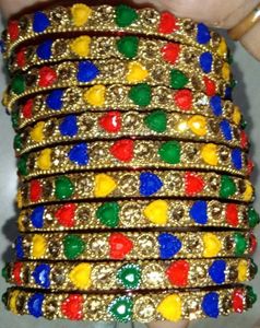 Colorful Beaded Bangle Set