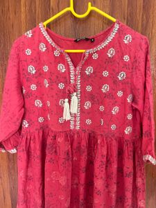 Floral Print Pink Dress