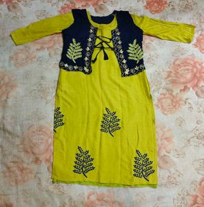 Kurti With Jacket 💗