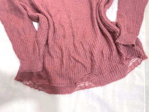 B2G2 🎁 Distressed Mauve Knit Top C
