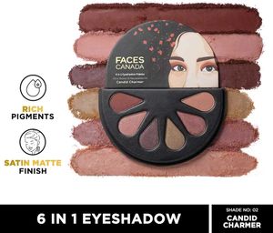 FACESCANADA 6 in 1 Eyeshadow Palette - Candid Char