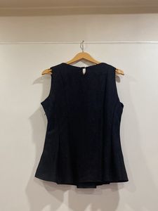 Shimmer Type Material Black Top