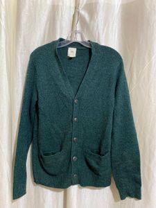 H&amp;m Logo Dark Green Cardigan