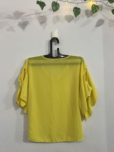 Yellow V-neck Top