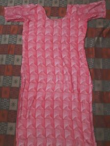 Pink Printed Kurta