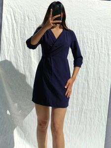 Navy Blue Wrap blazer dress