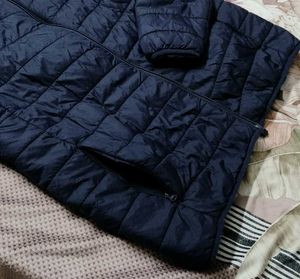 Teamspirit Men Navy Blue Puffer Jacket