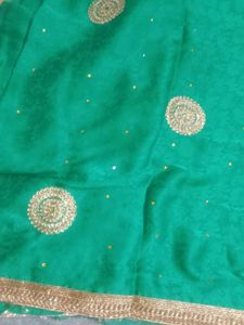 Mint Green Party Wear Saree