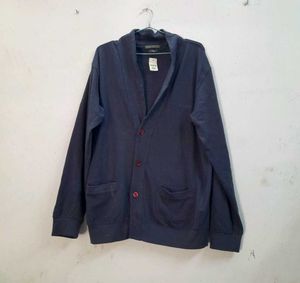 Sweater Navy Blue Cardigan with Pockets
