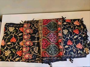 Embroidered shawl cum duptta- Black Collec