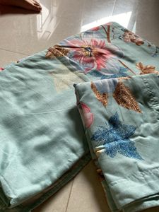 Floral Bedsheet With Pillow Covers