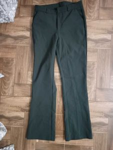 Dark Green Flared Trousers