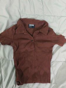 Brown Short Sleeve Polo Shirt
