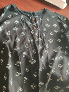 Black Top With Floral Design