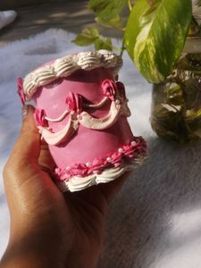 Pink Cake Decorative Planter