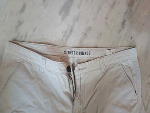 Men Off White Casual Pants Chino