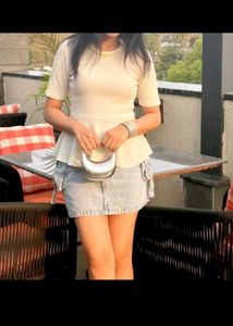 Cute Cream Dress with Detail