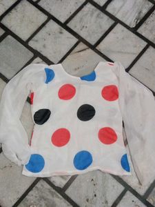 Polka Dot Long Sleeve Top