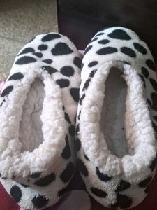 Cozy Cow Print Slippers