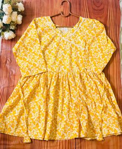Block printed Angrakha Peplum Top