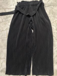 Stylish Black Flared Trouser With Belt