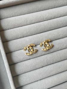 Chanel Inspired Golden Earrings