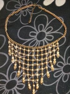 Heavy Long Necklace Golden Colour