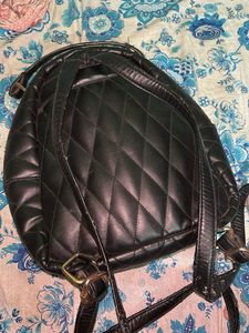 Black Quilted Small Backpack – Stylish &amp; Compact