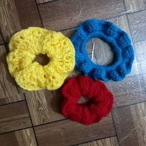 Colorful Handmade Scrunchies And Hairband