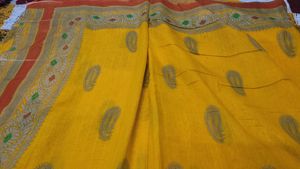Yellow printed Beautiful Saree