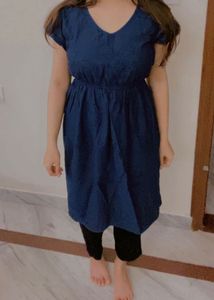 Blue Embroidery Dress