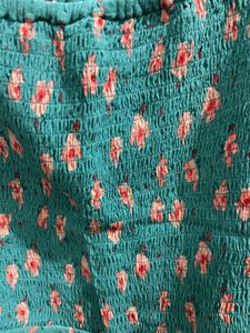 Printed Peplum Crop Top