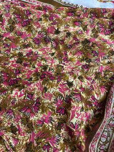 mustard floral saree