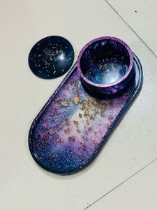 Resin oval Tray Dish with Lid
