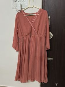 Dusty Rose Chiffon Dress