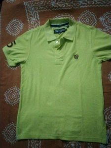 2 Cotton Polo T shirts - Yellow Large Sizewith few