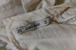 Zara Off White Embellished Top