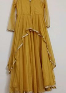 Elegant Girls' Mustard Dress