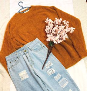 🎁 Buy1 Get1 Free Cozy Brown Knit Sweater E