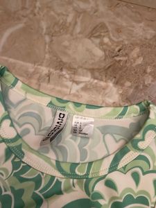 Green Patterned Two-Piece Set