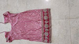 🪨 Party Wear Stone Work Pink Kurta