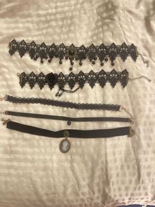 Black Choker Necklace Set