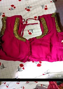 Pink Embellished Saree