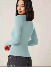 Sky SeBlue Square Neck Top