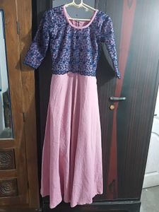 Elegant Pink &amp; Blue Dress