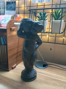 Vintage bronze cupid, cherub figure lamp