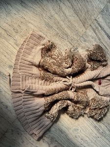 Faux Fur Trim Cardigan