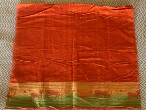 Blouse Piece Deer Print Border